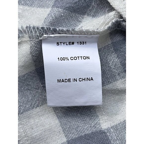 Pursue By Nasty Gal Women's Gray Going Gingham Cold Shoulder Top One Size NWOT - Picture 5 of 14